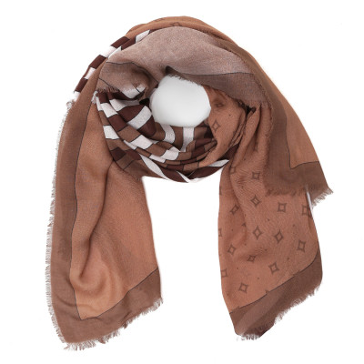 VFS1017-12 Платок жен. 18% шерсть, 82% модал  110x110 FABRETTI