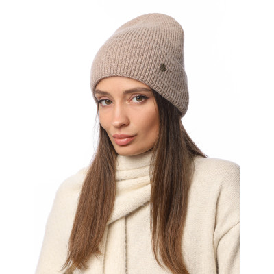 DLIF33-12 Fabretti Шапка женская 30% ангора, 20% шерсть, 35% вискоза, 15% полиэстер