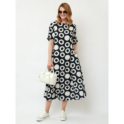 NN08212W-1 FABRETTI Платье женское 55% вискоза, 35% хлопок, 10% лен