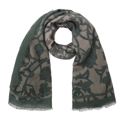 VFS1015-11 Платок жен. 18% шерсть, 82% модал  110x110 FABRETTI