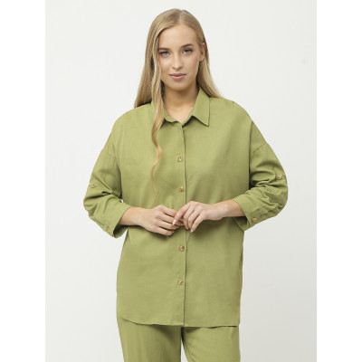 NCF36-150 FABRETTI Блуза женская 70% лён 30% вискоза