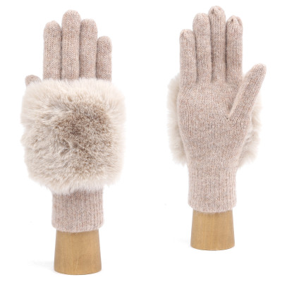 JFF8-10 FABRETTI Перчатки жен. 70% шерсть/20% ангора/10% нейлон