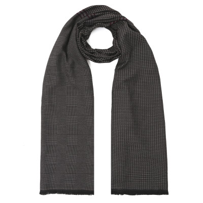 VGU13-12 Шарф муж. 50% вискоза, 30% хлопок, 20% полиэстер 45x190 FABRETTI