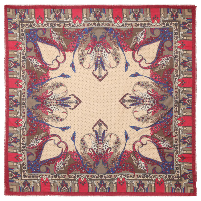 VFS1004-5 Платок жен.  15% шерсть, 85% модал разм.110х110 FABRETTI