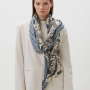 VFGLN13-11  Шарф жен. 100% мерсеризованная шерсть 70x180 FABRETTI 