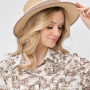 WG110-13012 FABRETTI Шляпа жен. 90% целлюлоза/10% полиэстер