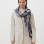 VFGLN3-9  Платок жен. 100% мерсеризованная шерсть 120x120 FABRETTI