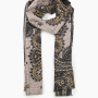VFGLN7-3  Шарф жен. 100% мерсеризованная шерсть 70x180 FABRETTI 